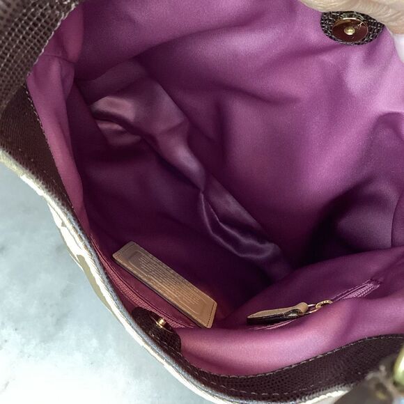 Coach Madison Maggie OpArt Gold/Tan Hobo Bag - Picture 15 of 16